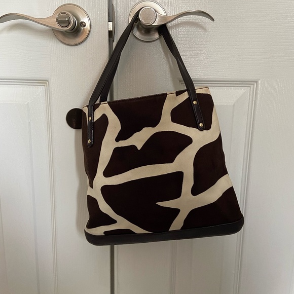 Kate Spade Brown and Cream Cow Print Shoulder Bag - Picture 2 of 3